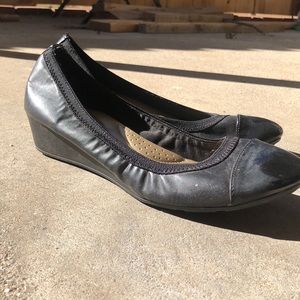 Comfort flex black wedge